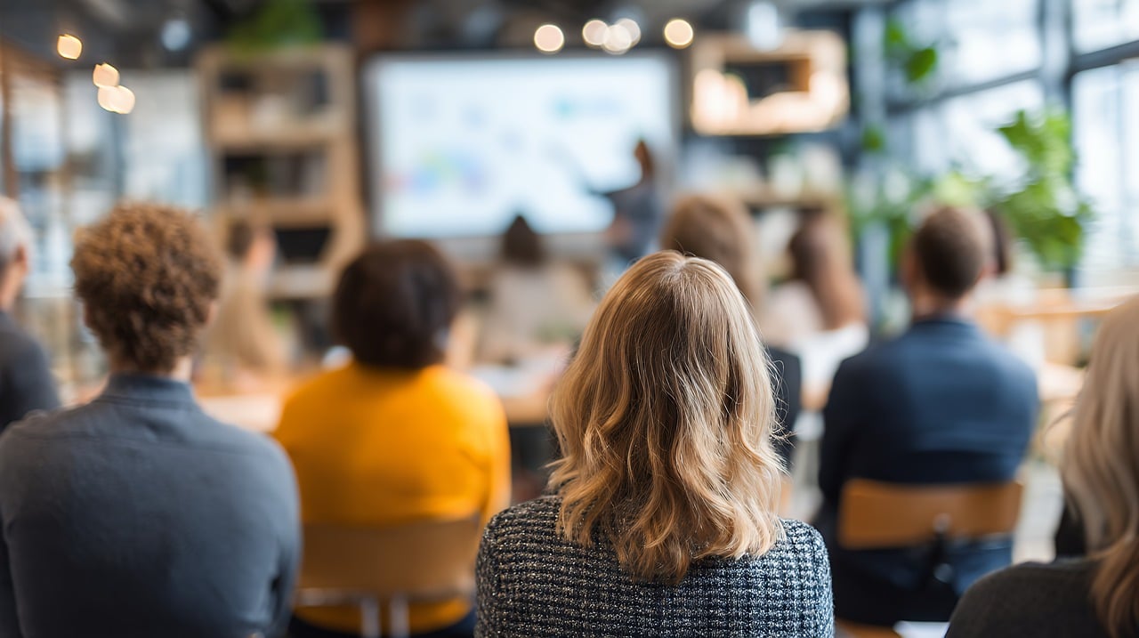 Bürgerversammlung in einem modernen Konferenzraum